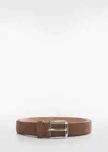 Cinturón Suede Chocolate Talla 90 Hombre Mango