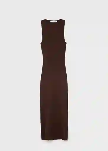 Vestido Perales Chocolate Talla L Mujer Mango