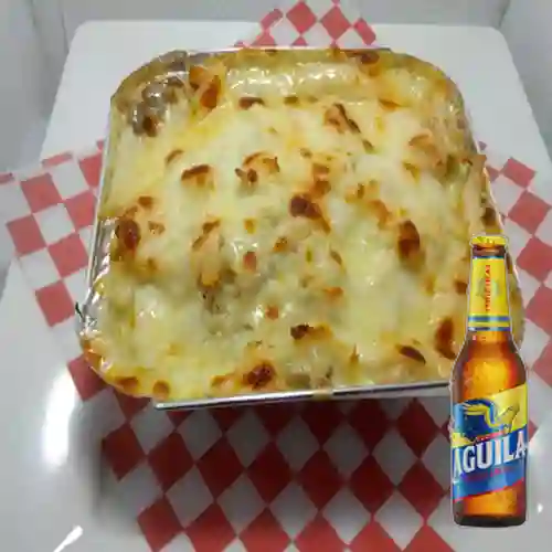 Combo Lasagna Mixta + Cerveza Aguila 330 ml