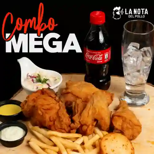 Combo Mega 4pzas + Papas + Arepa + Gaseosa