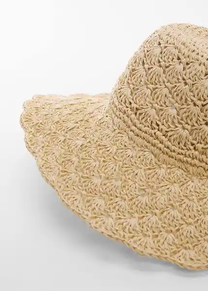 Sombrero Antillas Beige Talla 99 Mujer Mango