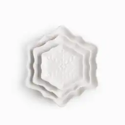 Plato Snowflake Blanco 14 cm Ambiente Gourmet