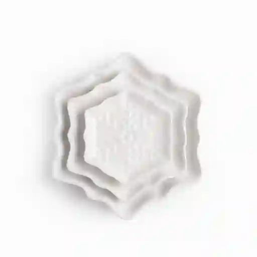 Plato Snowflake Blanco 14 cm Ambiente Gourmet