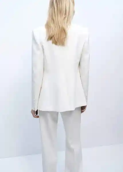 Blazer Americana Iguana Offwhite Talla XS Mujer Mango