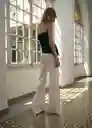 Pantalón Harry Blanco Talla 38 Mujer Mango