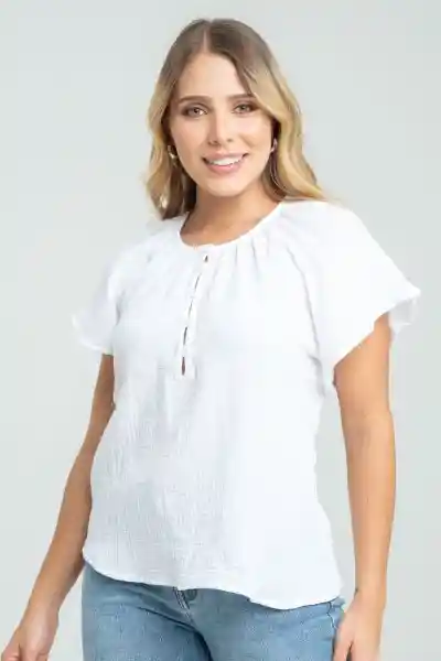 Blusa Cotton Sky Color Blanco Talla M Ragged