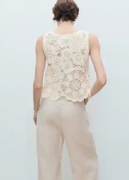 Top Garden Crudo Talla M Mujer Mango