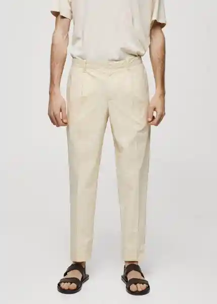 Pantalón Clay Vainilla Talla 40 Hombre Mango