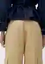 Pantalón Olive Mostaza Talla 36 Mujer Mango