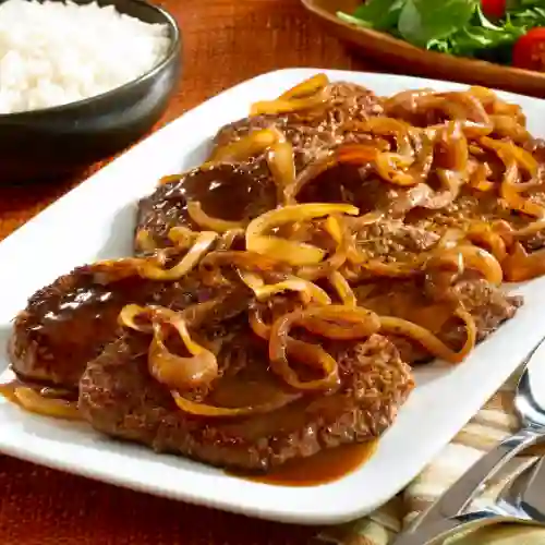 Carne en Bistec 100gr con Arepa de Queso