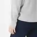 Suéter Cuello Redondo Manga Larga Gris Talla M 705325