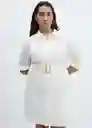 Vestido Shirly Blanco Talla S Mujer Mango