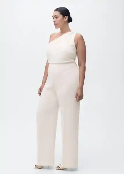 Enterizo Mono Lidy Offwhite Talla S Mujer Mango