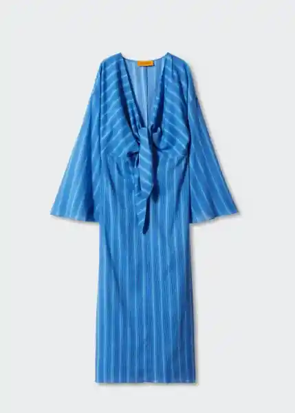 Vestido Agua Azul Talla M Mujer Mango