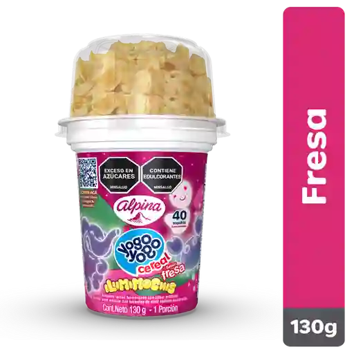 Yogo Yogo Alimento Lácteo Cereal Fresa Vaso 130 g