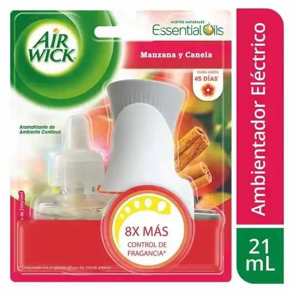 Airwick Ambientador Eléctrico Manzana Canela