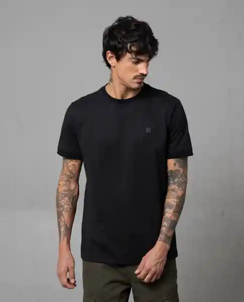 Camiseta Hombre Negro Talla L 100G005 Rifle