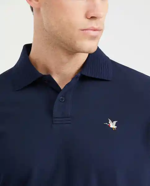 Camiseta Polo 3D Neck Vein Azul Dark Ultra Oscuro L Chevignon