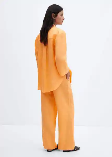 Pantalón Ordago-A Mandarina Talla XL Mujer Mango