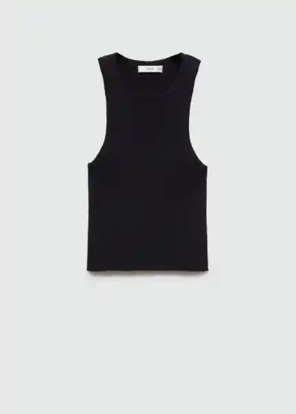 Top Orwell Negro Talla M Mujer Mango