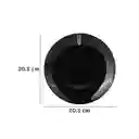 Plato de Cerámica Serie Silver Grey Negro Miniso