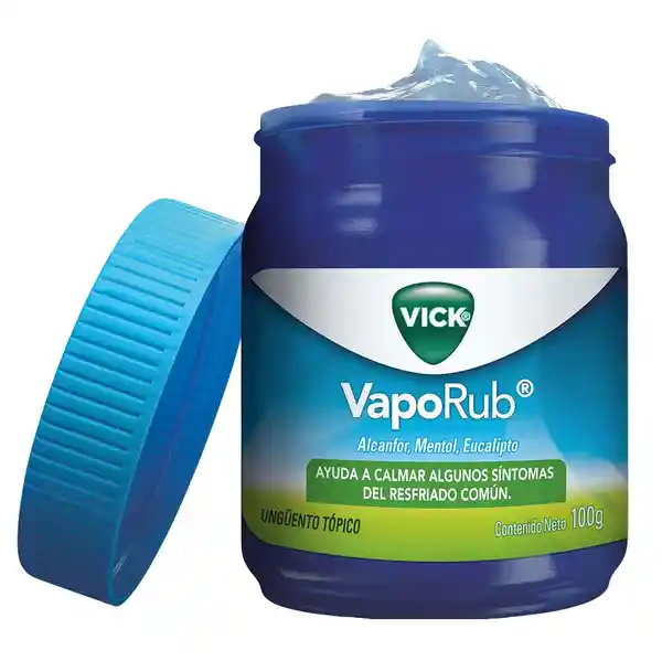 Vick VapoRub Ungüento Ayuda a calmar algunos síntomas del resfriado común con mentol eucalipto y alcanfor Tarro con 100g