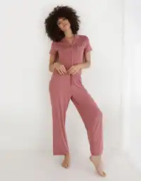Pijama Rosa Aerie Talla SMALL 1417679 American Eagle