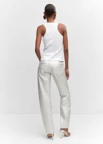 Top Comte Blanco Talla L Mujer Mango