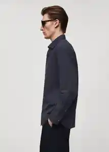 Camisa Sóller Navy Talla XS Hombre Mango