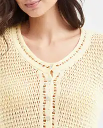 Cardigan Lace Amarillo Margarita Medio Talla S Chevignon