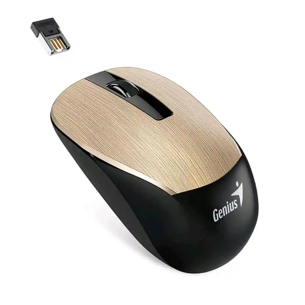 Genius Mouse Inalámbrico Nx-7015 Dorado y Negro