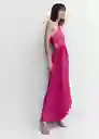 Vestido Claudia Fucsia Talla XL Mujer Mango