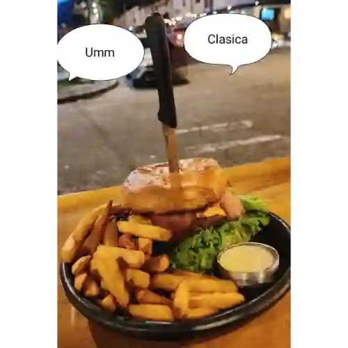 Combo Hamburgesa Clasica + Papas a la Francesa + Gaseosa 350 ml