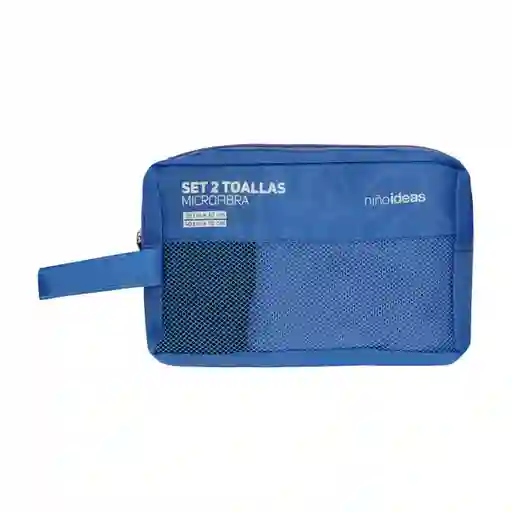 Set de Toalla Microfibra Azul Casaideas