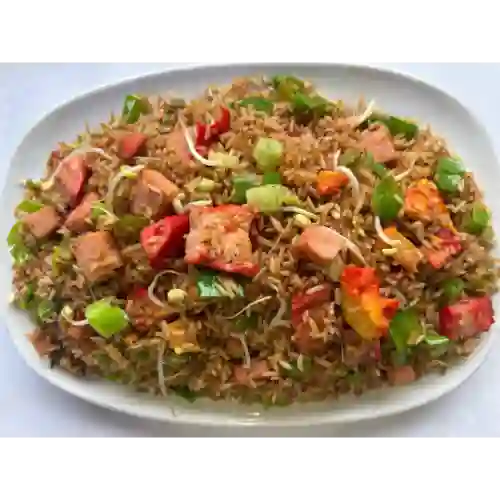 Arroz Especial con Pollo, Cerdo y Jamón