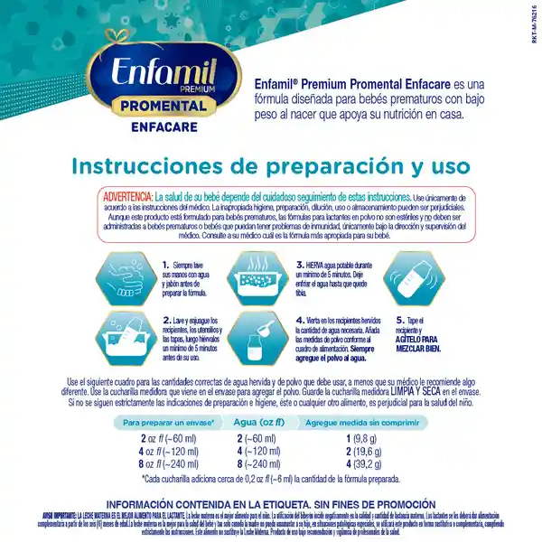 Fórmula Infantil Enfamil Premium Promental Enfacare 385 g