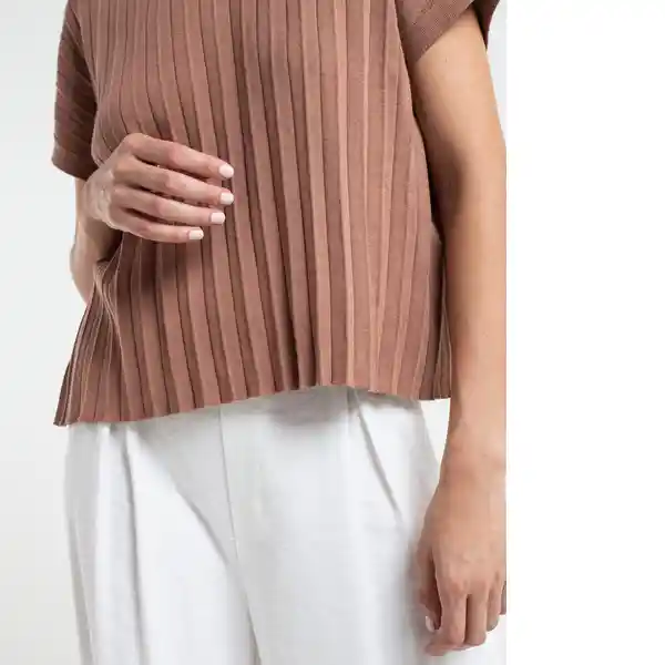  Saco Tejido Rubi Cafe Castor Medio Talla L Naf-Naf 