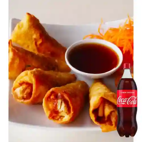 Combo Spring Rolls + Coca-cola Sabor Original 1.5 ml