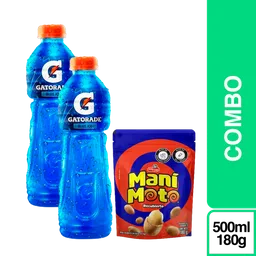 Combo Gatorade Blue 500 mL x 2 Und + Mani Moto