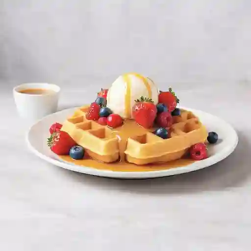 Waffles Con Helado