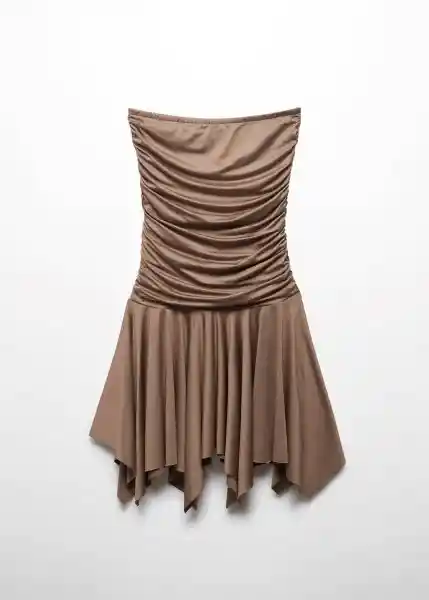 Vestido Clarita Taupe Talla L Mujer Mango