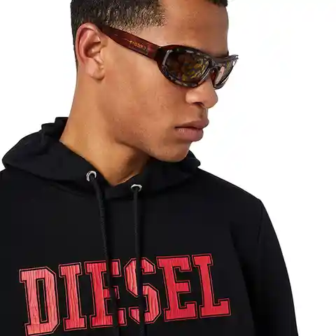 Diesel Buzo Hombre Adulto Negro Talla L S-GINN-HOOD-K25