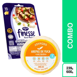 Combo Finesse Queso Mozarella Tajado + Arepa de Yuca