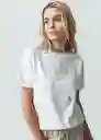 Camiseta Mujer Crudo Puro Claro Talla S 402G025 Naf Naf