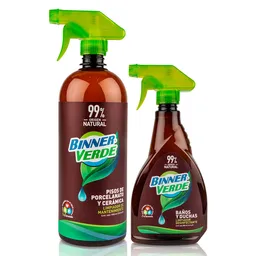 Binner Kit Limpiador Verde de Piso + Limpiador Baños