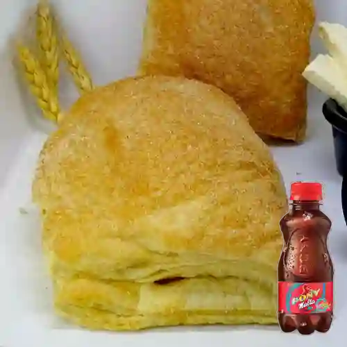 Combo Pastel Hojaldrado Arequipe&Queso + Pony Malta Mini