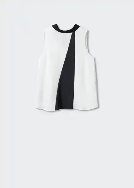 Blusa Beckie Offwhite Talla 28 Mujer Mango