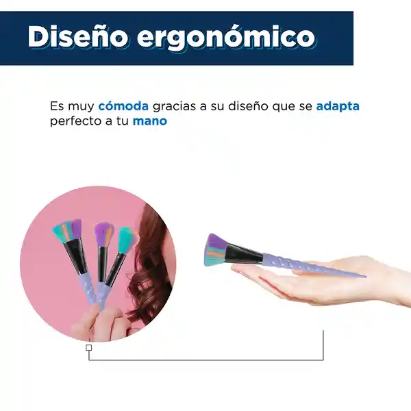 Pack Brochas de Maquillaje Coloridas Unicorn Dream Miniso