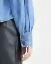 Camisa Slim Fit Femenino Azul Cristalino Claro T M Chevignon