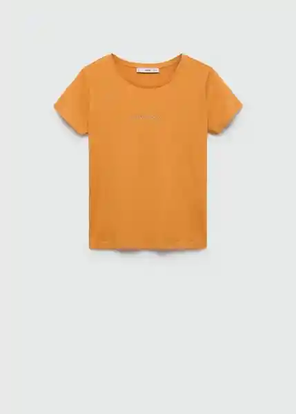 Camiseta Mangolog-h Mostaza Talla L Mujer Mango